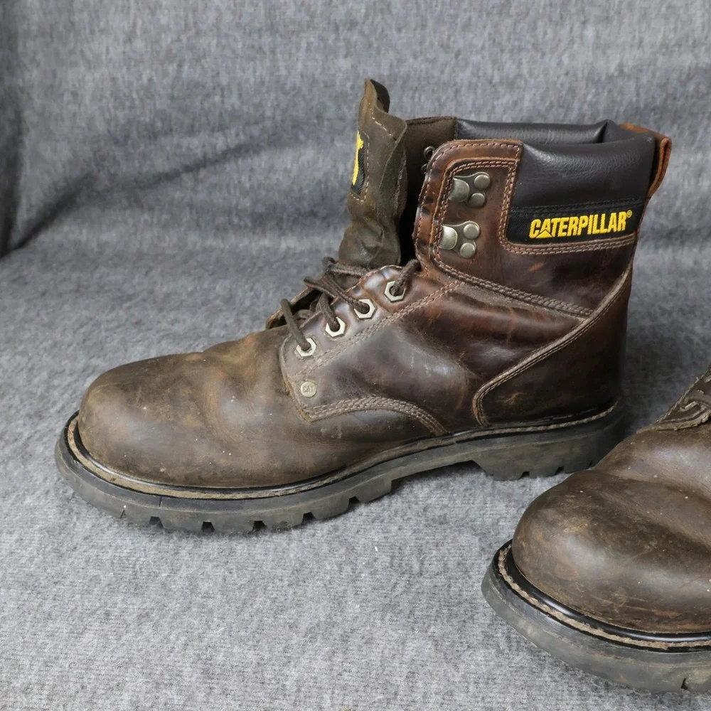 Caterpillar Boots Mens Size 13 Brown Leather Walking Machines Work Hiking Ankle